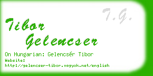 tibor gelencser business card