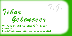 tibor gelencser business card